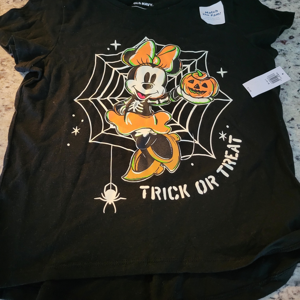 Children's Halloween Minnie Mouse Disney Halloween T-Shirt NWT